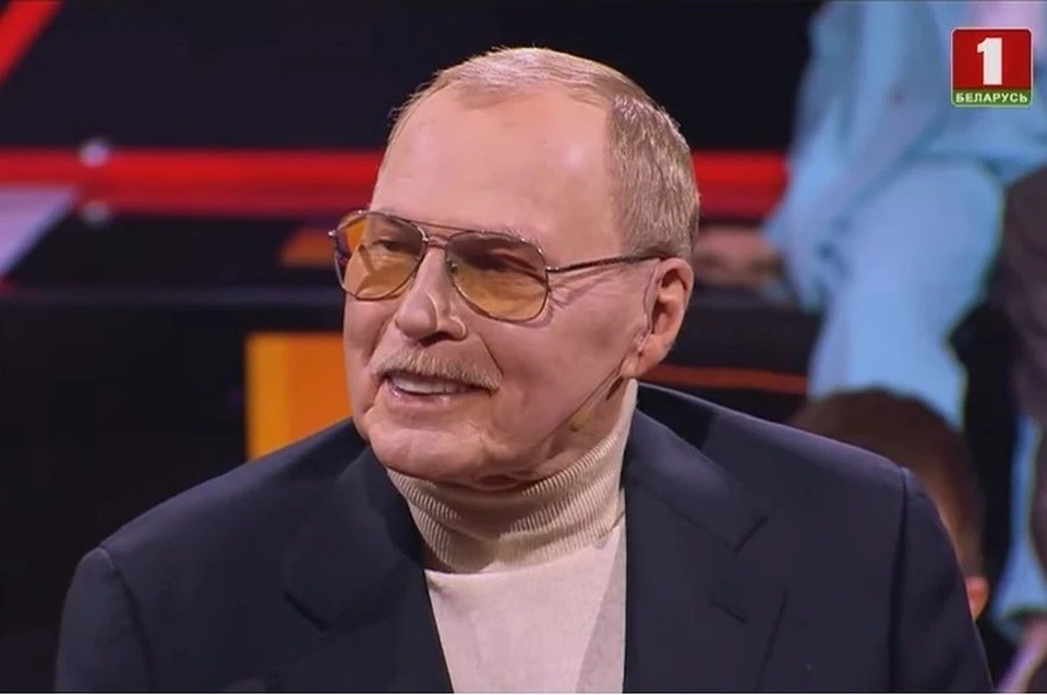    Владимир Гостюхин отмечает юбилей. Фото: кадр видео «Беларусь 1»