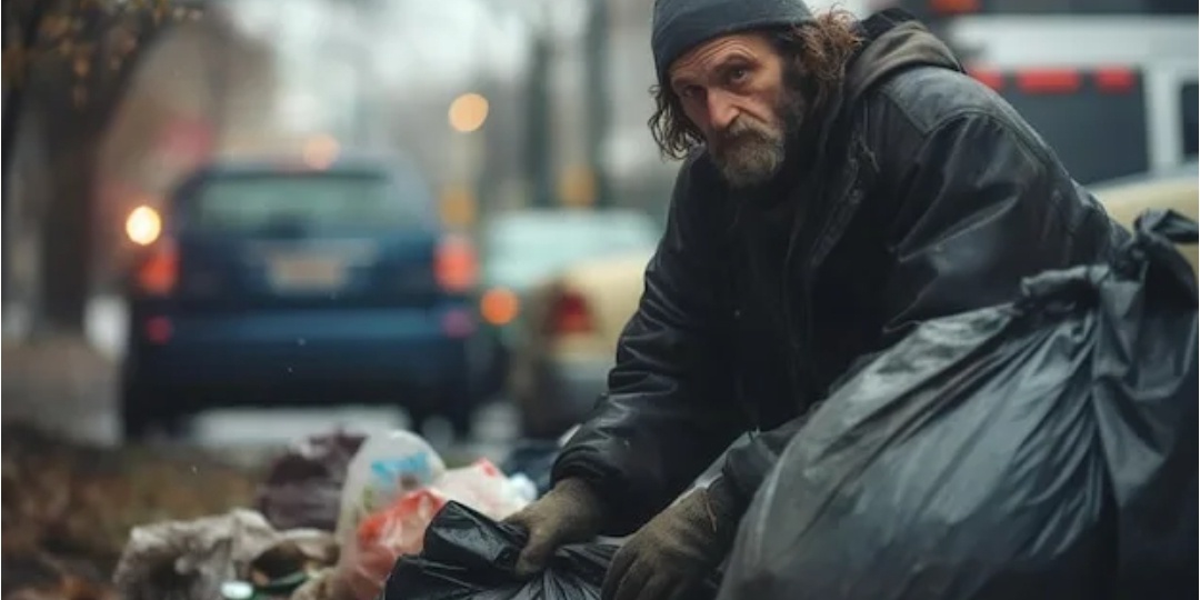 Валентина Петровна увидела замерзающего неопрятного мужчину в серой вязанной шапке, который сидел с пакетами и пожелела его. А может судьба?