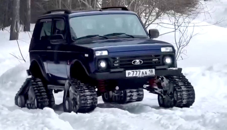 В России сделали гусеничную Ладу Ниву — фото и видео