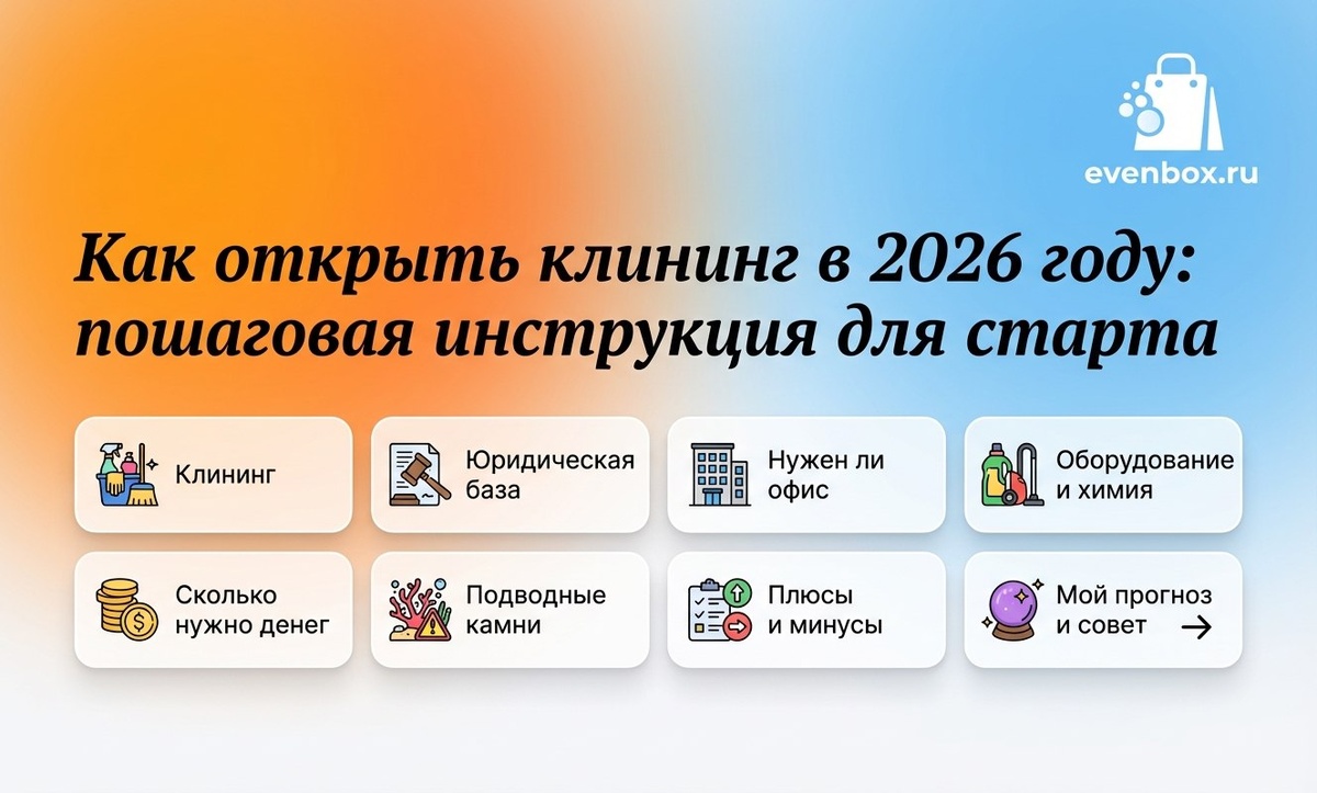 Как открыть клининг в 2026 году: пошаговая инструкция для старта