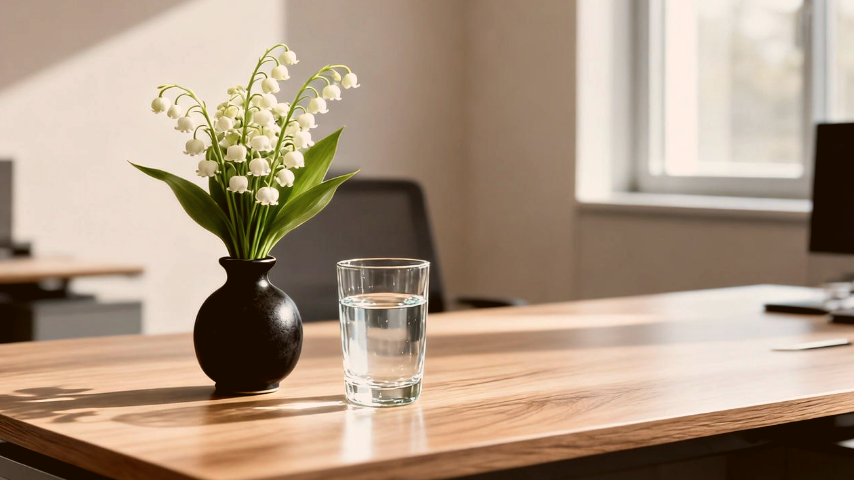 Поставьте стакан воды или черную вазочку для сглаживания конфликтующих энергий