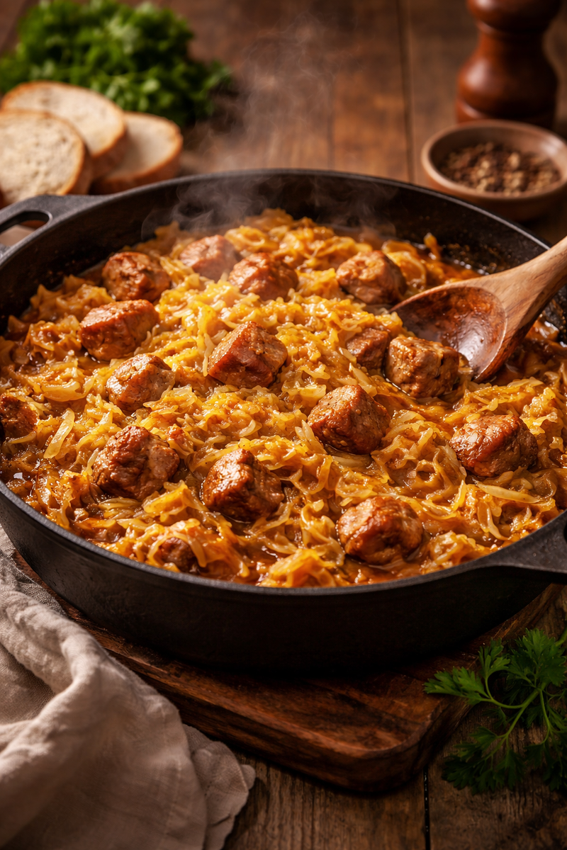 Время приготовления: 15 минут + 40 минут тушения · Порций: 4–6