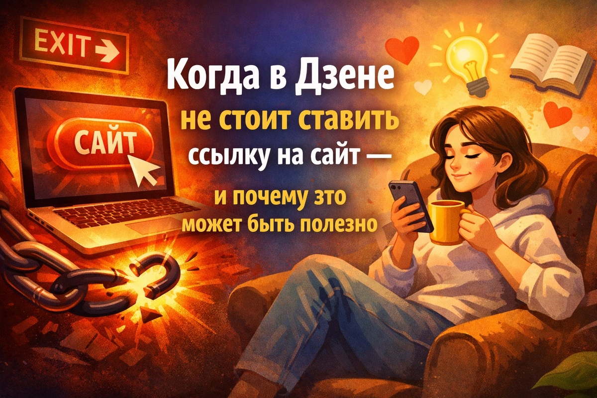Когда в Дзене не стоит ставить ссылку на сайт — и почему это может быть полезно 