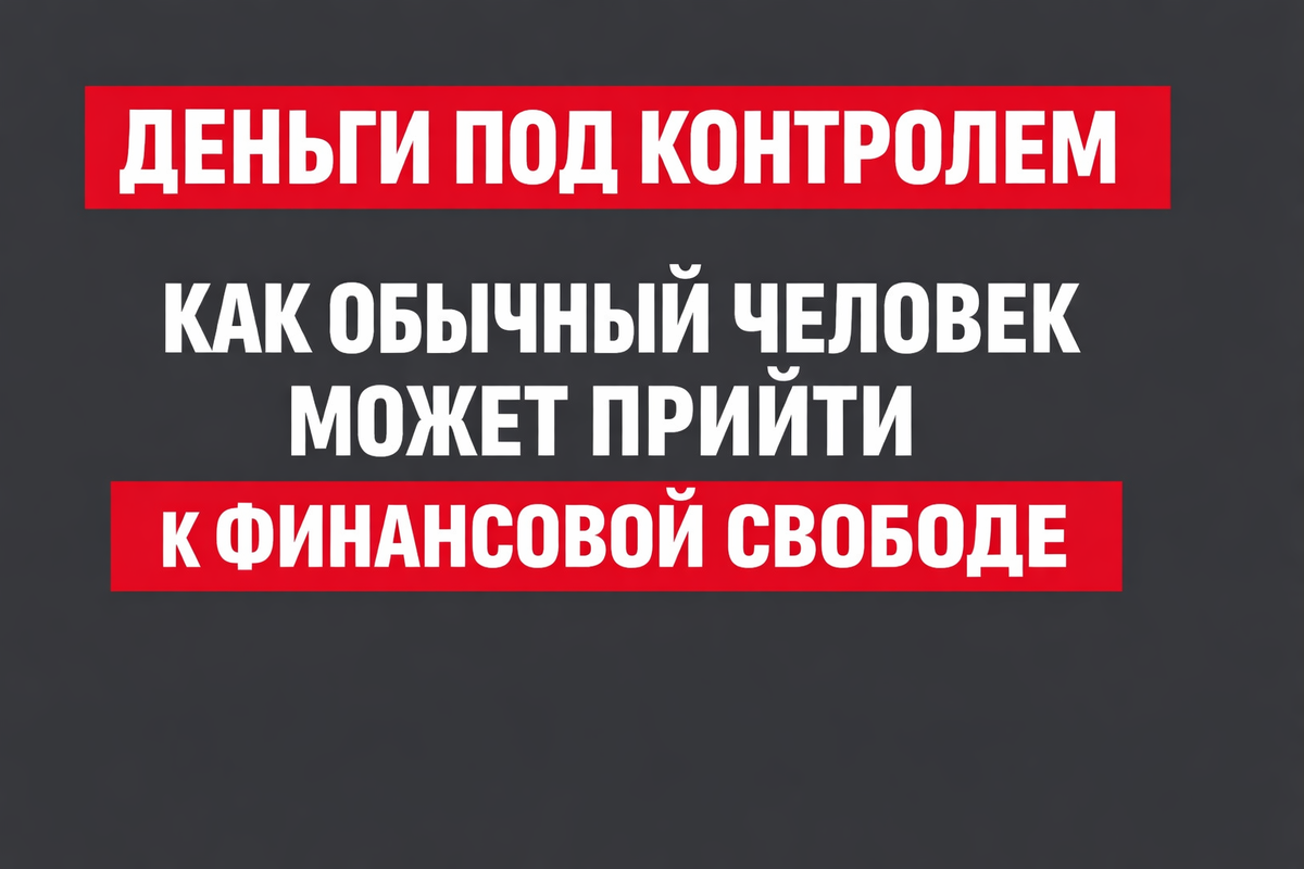 Деньги под контролем: как обычный человек может прийти к финансовой свободе