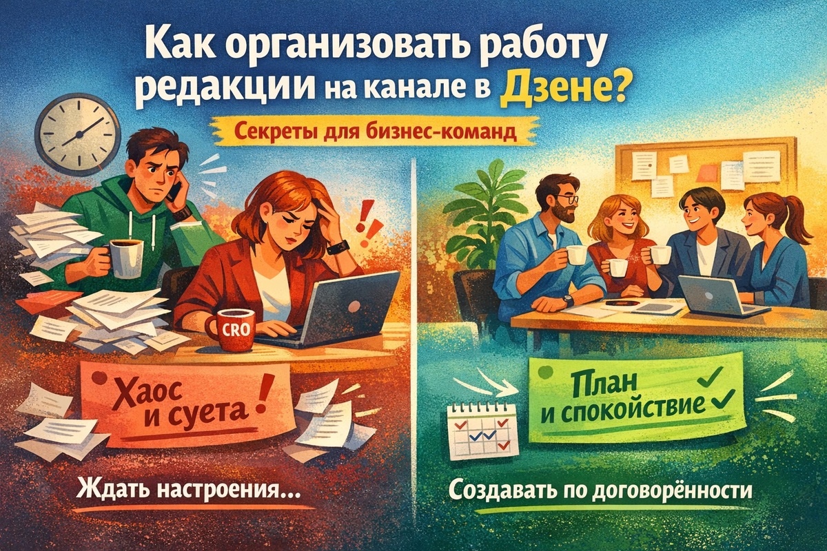 Как организовать работу редакции на канале в Дзене: секреты для бизнес-команд 