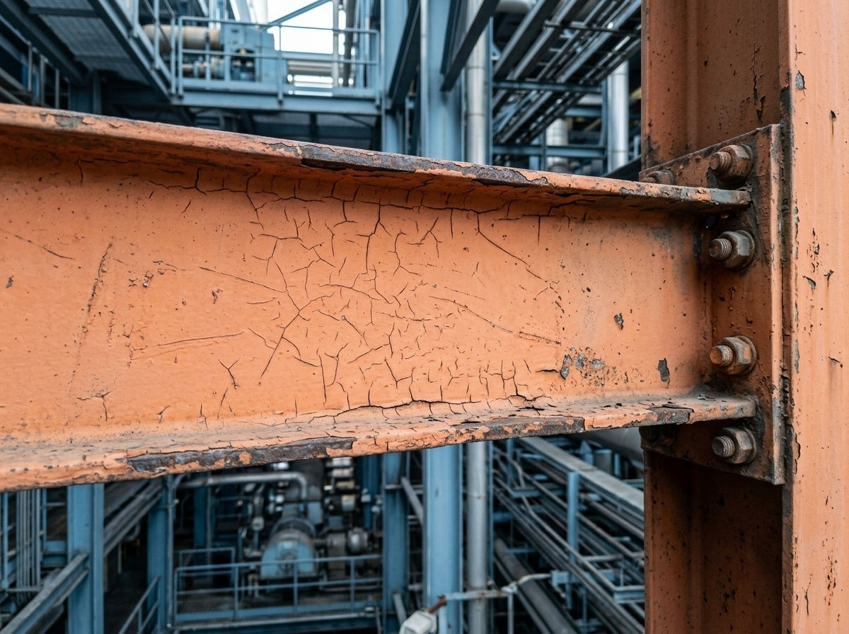 Признаки износа огнезащиты: трещины, отслоения, изменение цвета