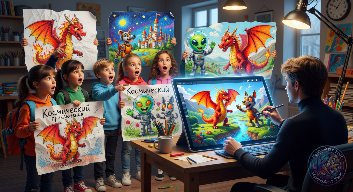 Волшебство на экране: как детские рисунки превращаются в живые мультфильмы