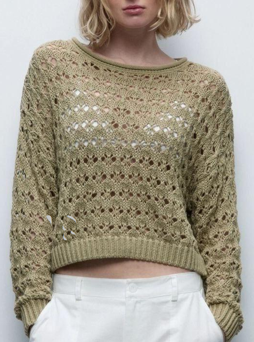 вязаный джемпер женский спицами схема с описанием