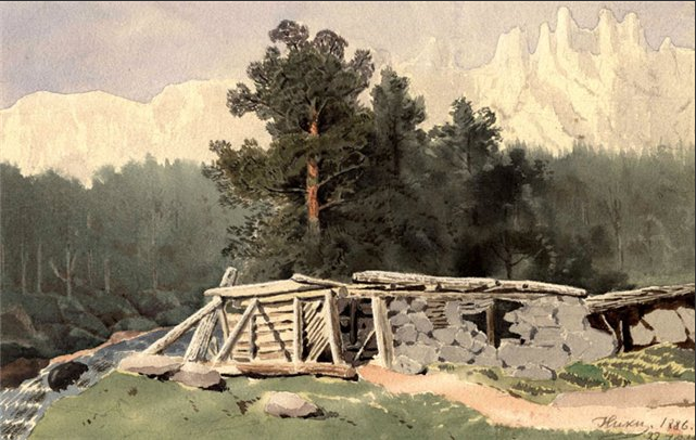 Акварельный рисунок Николая II (1886). Источник: wikipedia.org