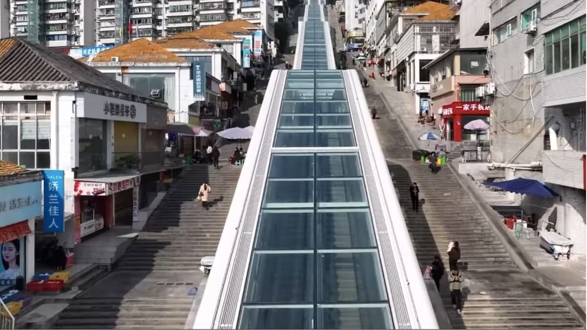 Эскалаторный комплекс Wushan Goddess Escalator / © China News Service 