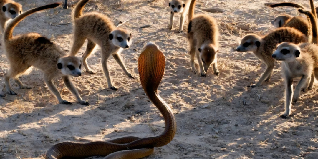 Банда, которую боятся даже кобры: как сурикаты держат в страхе ядовитых хищников