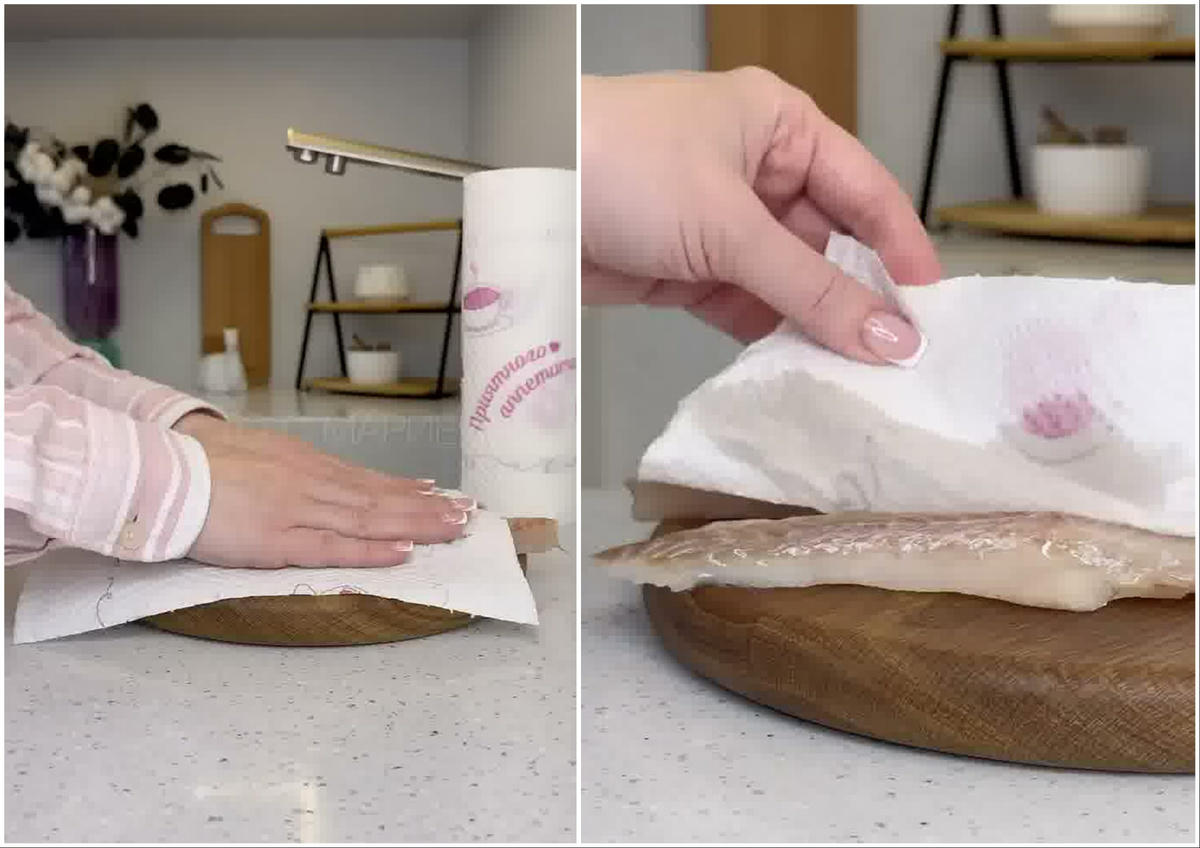 📸 Просушиваем бумажным полотенцем.