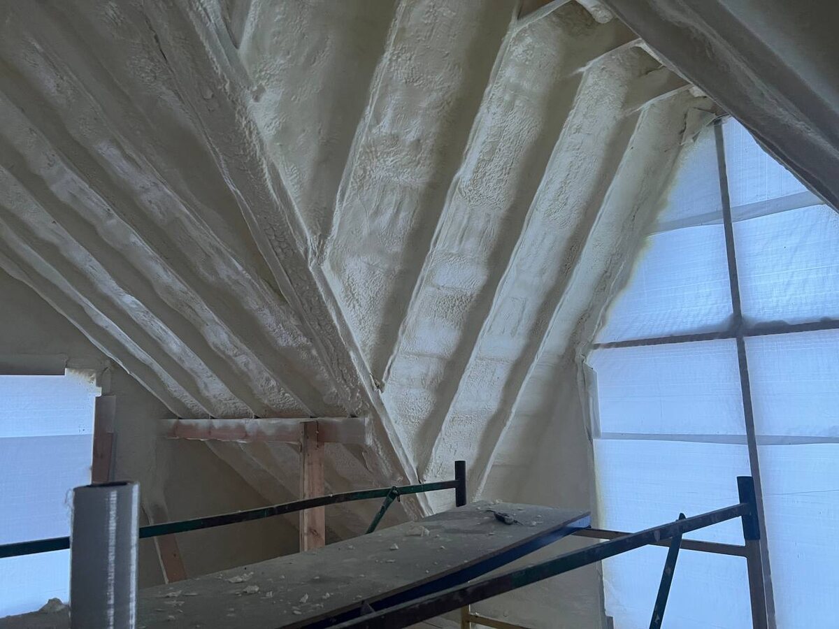                                          утепление мансардного этажа со сложной геометрией