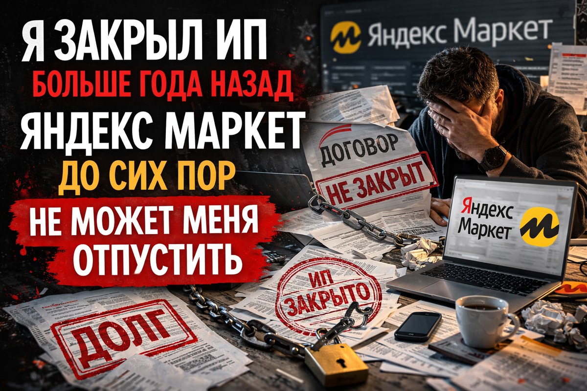 Я думал, что закрытие ИП и неактивный магазин — достаточные основания, чтобы завершить отношения с маркетплейсом. Но на практике оказалось иначе: бизнес закрыт, магазин давно не работает, а вопрос с Яндекс Маркетом тянется месяцами. Начисления, переписка, новые требования, отсутствие финальной точки — именно так выглядит мой опыт выхода с площадки.