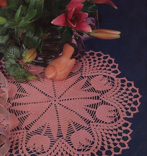 Ажурные салфетки крючком со схемами