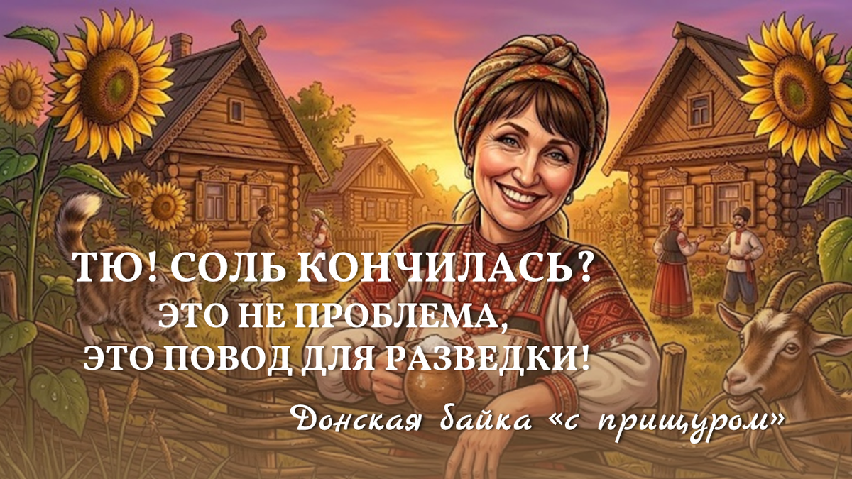 Когда на хуторе заканчивается соль — это не повод для грусти, это официальный старт дипломатических переговоров и большой инспекции плетней.