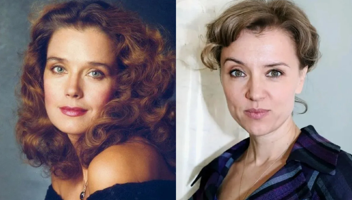 на фото слева Ирина Алферова в молодости, справа на фото Ксения