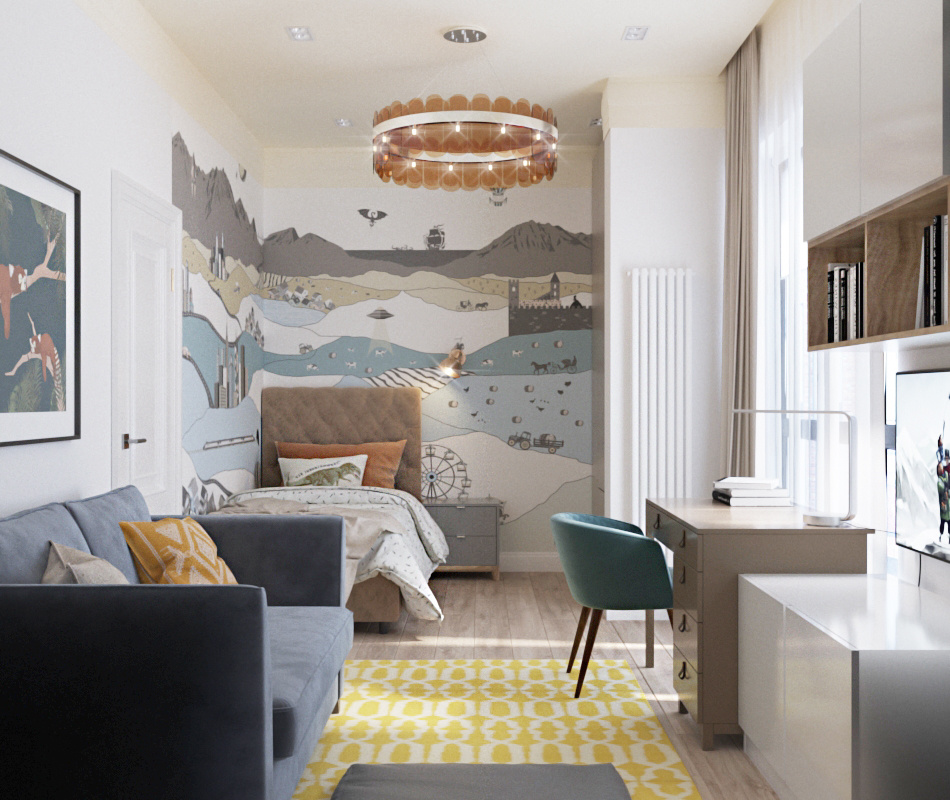 Интерьер в эмоциональном стиле. Проект дизайн студии Жанны Троицкой.