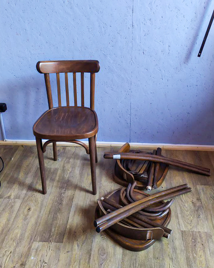 Венскике стулья до и после разборки