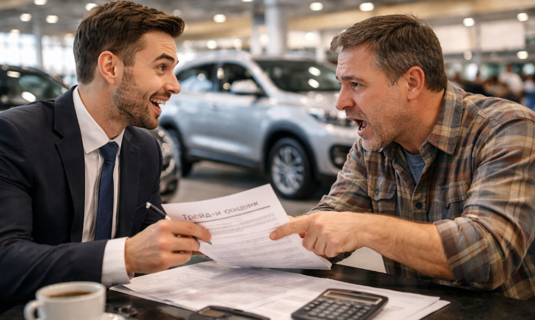 Обычная сцена в автосалоне