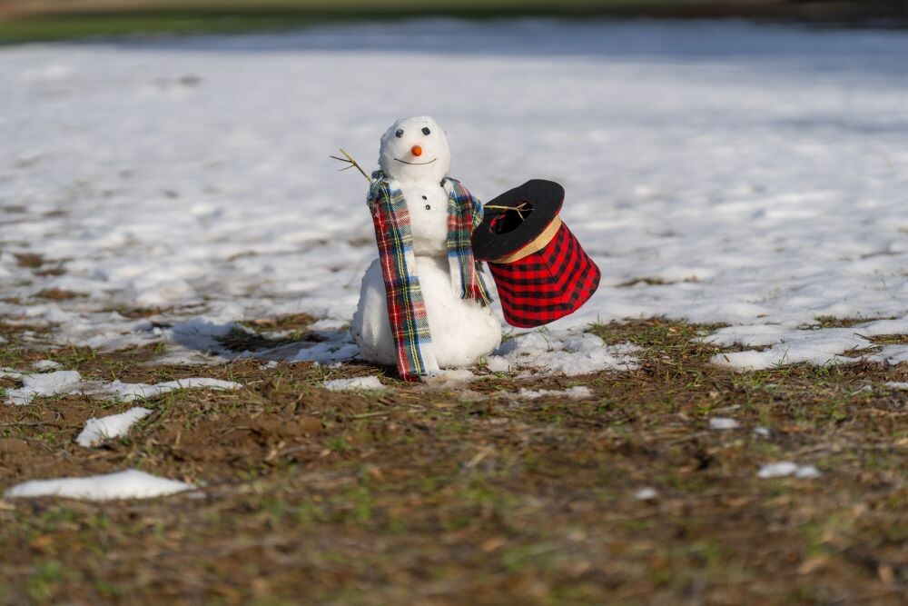 Снеговик тает 