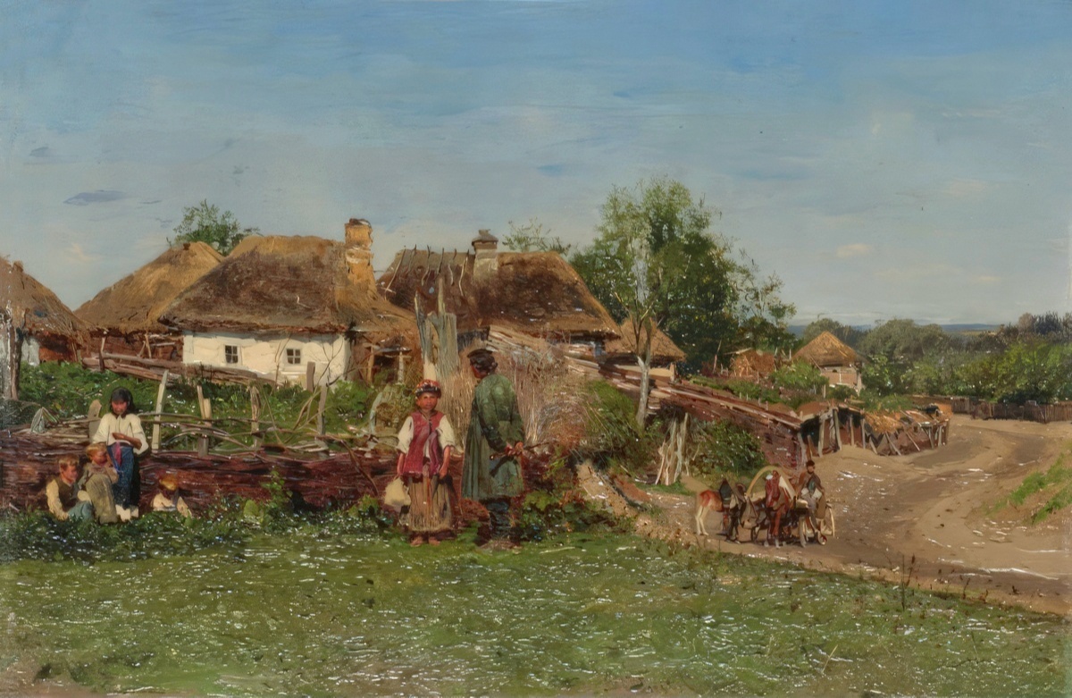 Деревня в Малороссии, В. Маковский