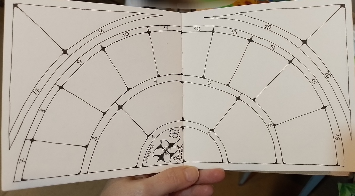Сетка для танглов, предложенная авторами метода Zentangle 