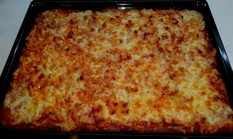 Заливная ленивая пицца за 30 минут