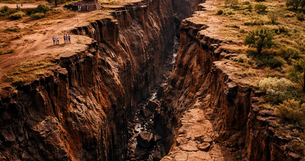 В Африке существует гигантская трещина, которая медленно разрывает континент