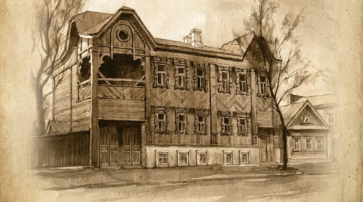 Двухэтажный деревянный жилой дом построили на рубеже XIX–XX веков