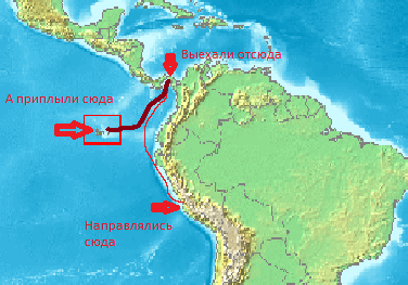 Карта плавания епископа