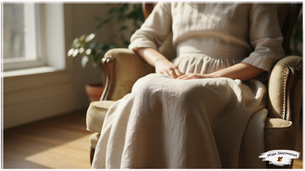 Льняное платье мнется