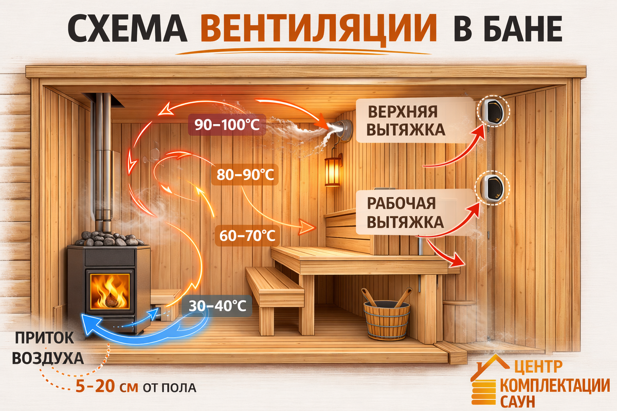 Вентиляция в бане