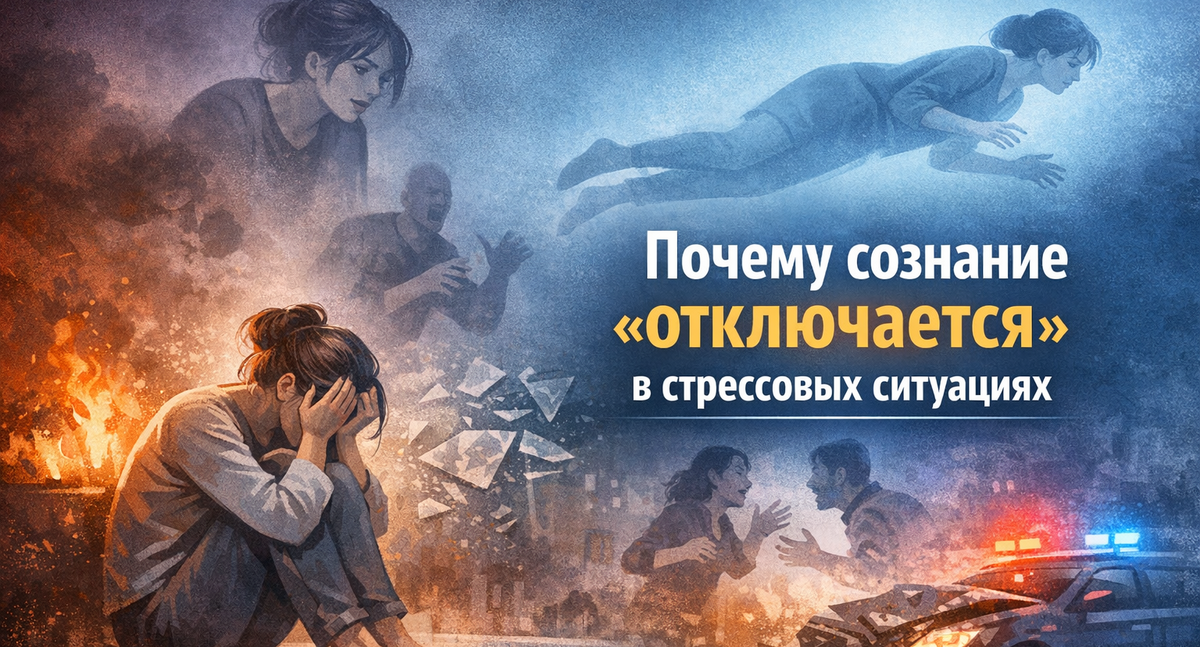 Диссоциация это когда вы "вылетаете" из собственного тела в момент стресса