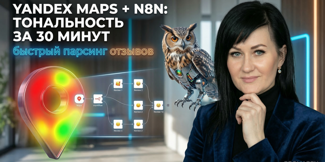 Парсинг отзывов с Яндекс Карт в n8n: анализ тональности за 30 минут