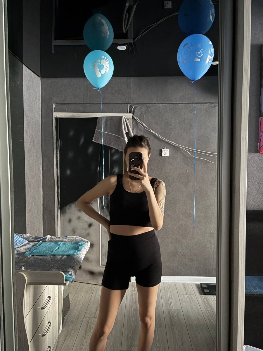 Фото телосложения после родов (3 недели)