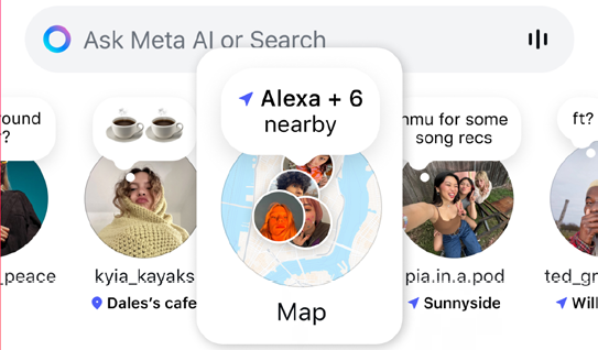 Meta’s Instagram Maps. Courtesy of Meta