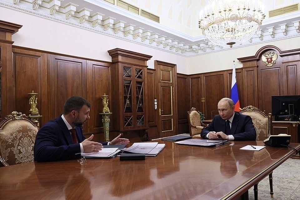    Владимир Путин проведет встречу с Главой ДНР Денисом Пушилиным 10 марта. Фото: kremlin.ru