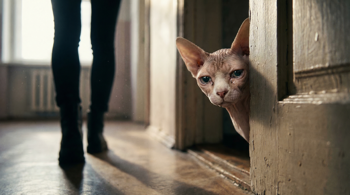 Кот грустит