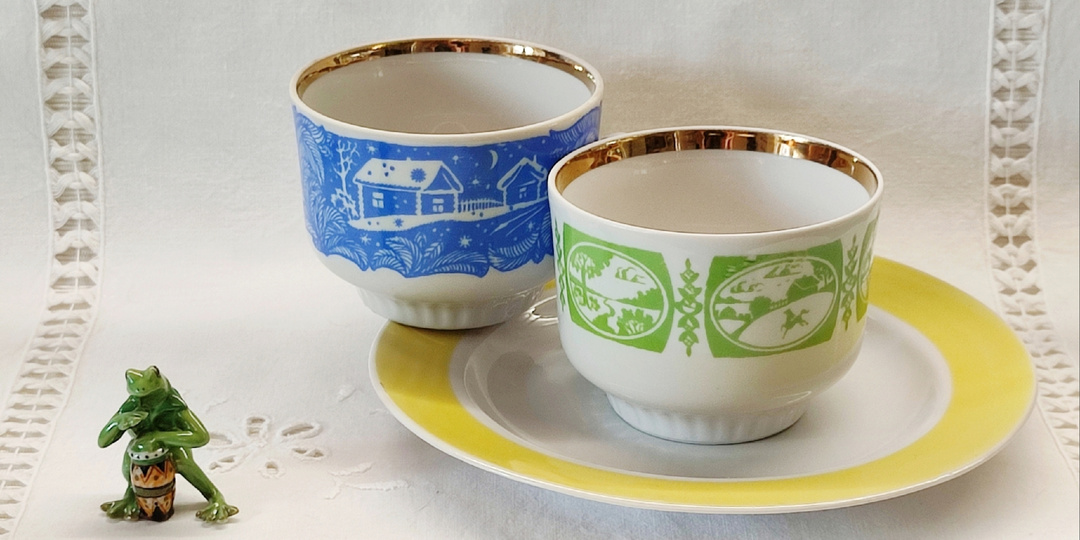 Винтаж. Питер-Нск. Совместные покупки и подарки. Ч.10. Родные просторы. На посуде и в реальности