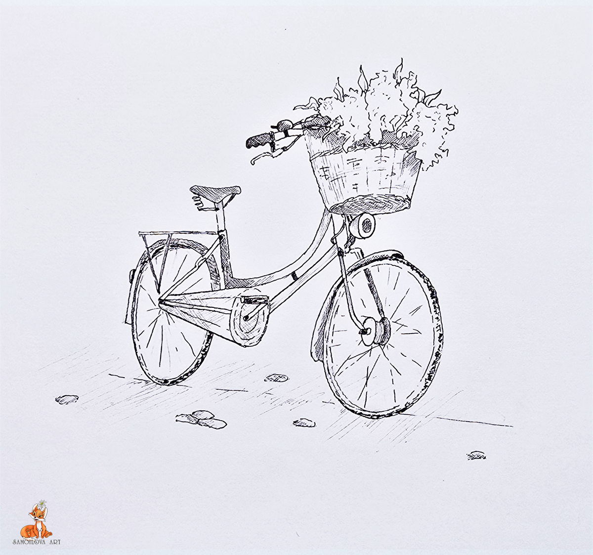 Тема "Велосипед" чб