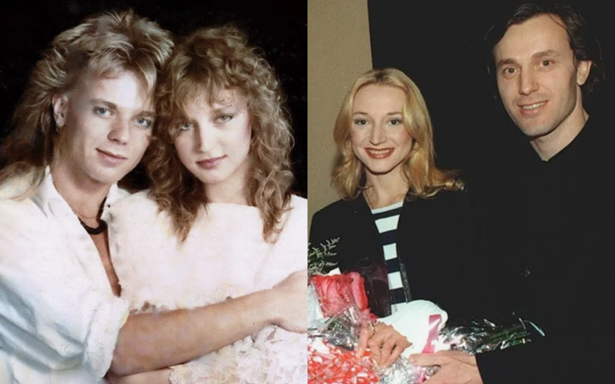 на фото слева Кристина Орбакайте с Пресняковым, справа с Байсаровым 