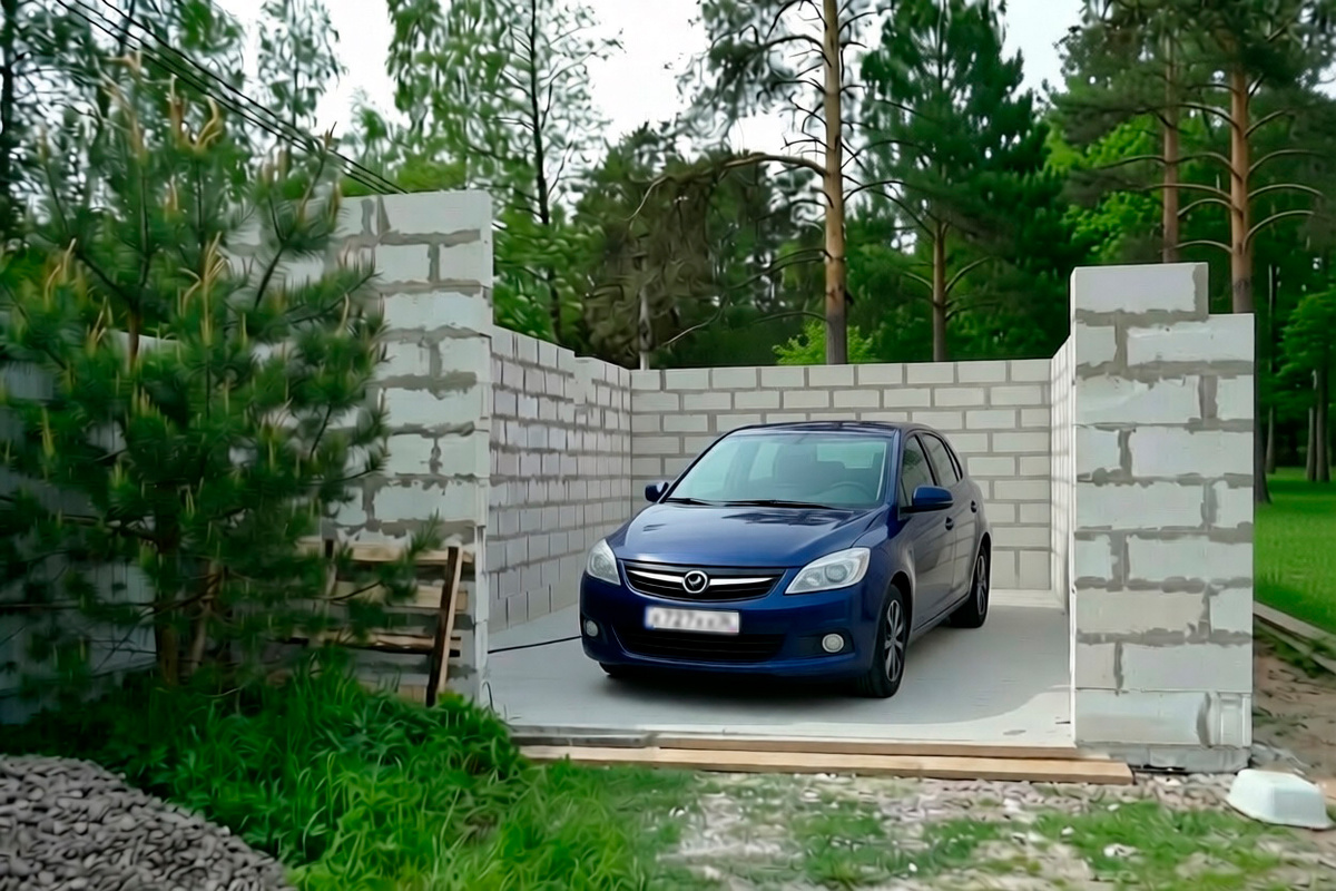 #гараж устройство стен