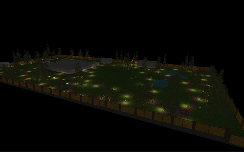 Услуги подсветки для участка архитектурными и дековративными светильниками в Москве и МО