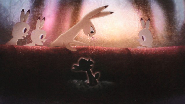 Кадр из мультфильма «В животе змеи» Ивана Ханжина. В качестве художника на картине выступил свердловский прославленный мультипликатор Алексей Караев