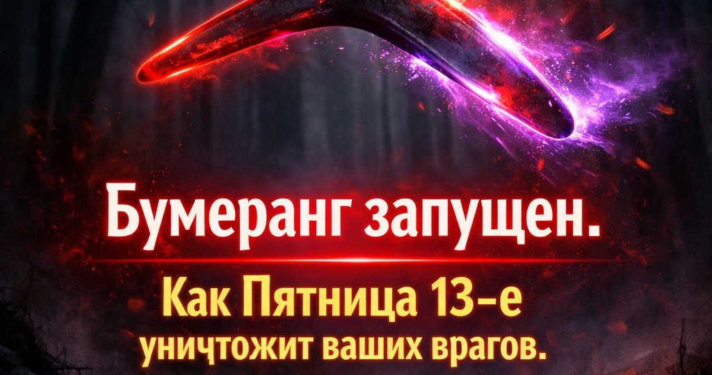 Бумеранг запущен. Как Пятница 13-е уничтожит ваших обидчиков.