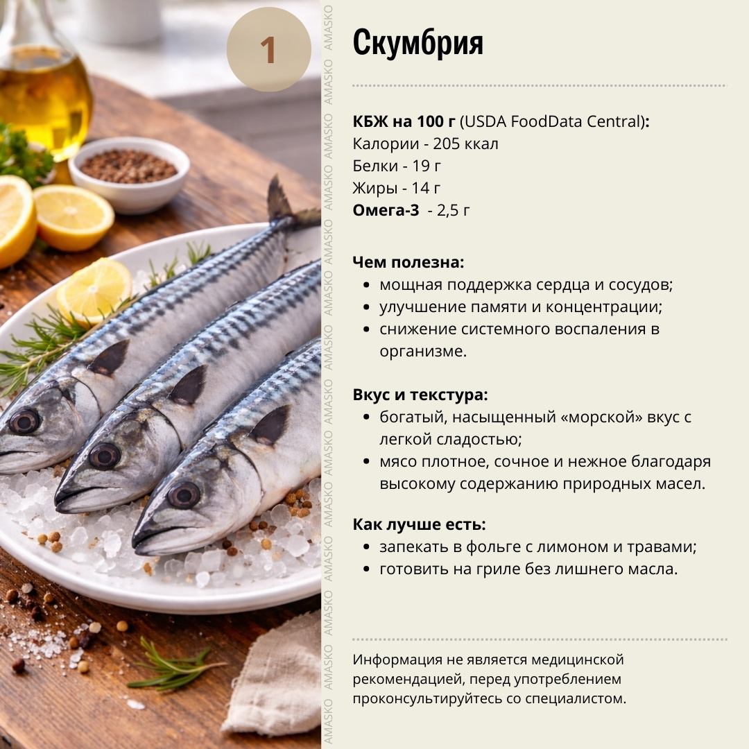 Самая полезная рыба: ТОП-5 по белку и омега-3