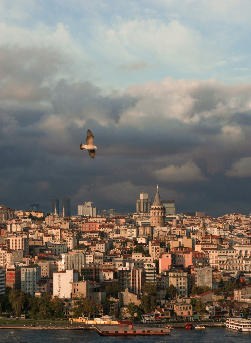 Кафе с видом на Стамбул у Сулеймание