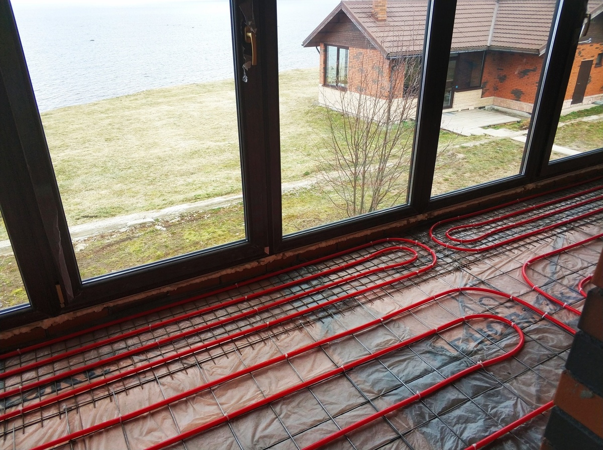 Тёплый пол с частым расположением трубок