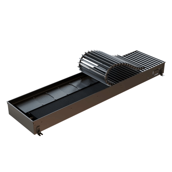 Внутрпольный конвектор с новой конструкцией, который не собирает пыль.